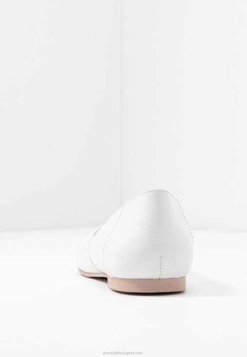 Anna Field nők bőr balerina balett pumpák fehér RTVD2135
