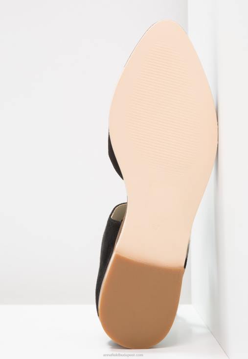 Anna Field nők bőr bokapántos balettpumpák fekete RTVD2159