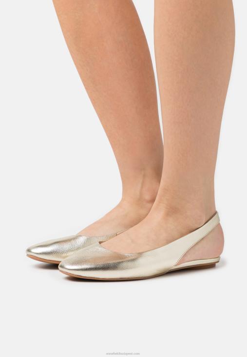 Anna Field nők bőr slingback balettpumpák arany RTVD2182