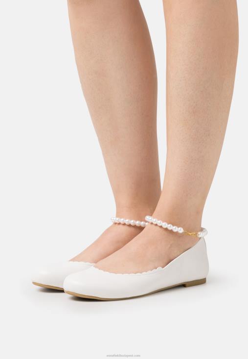 Anna Field nők bokapántos balettpumpák fehér RTVD2178