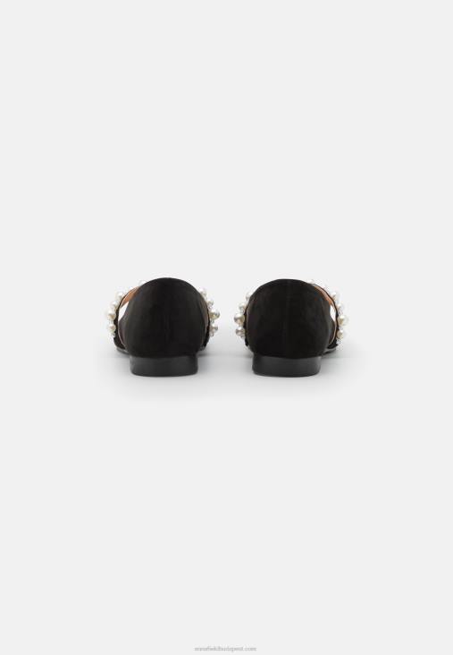 Anna Field nők bokapántos balettpumpák fekete RTVD2166