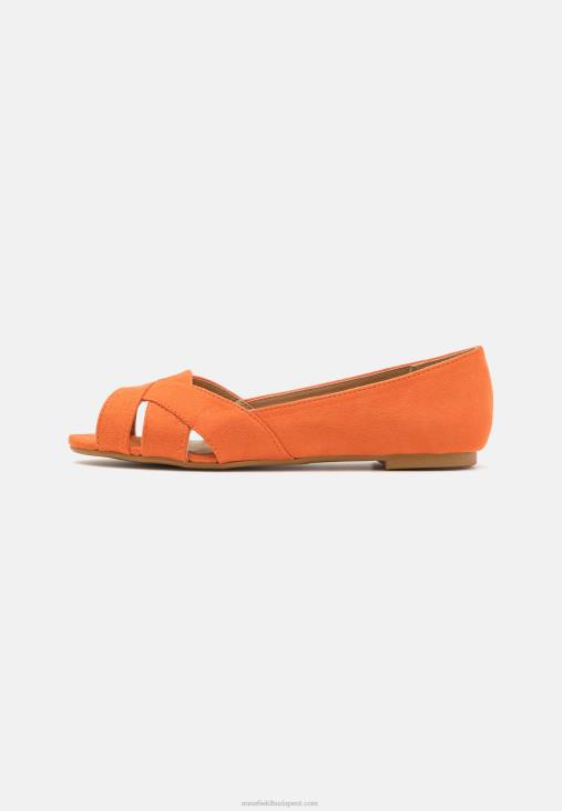 Anna Field nők peeptoe balett pumpák narancs RTVD2153