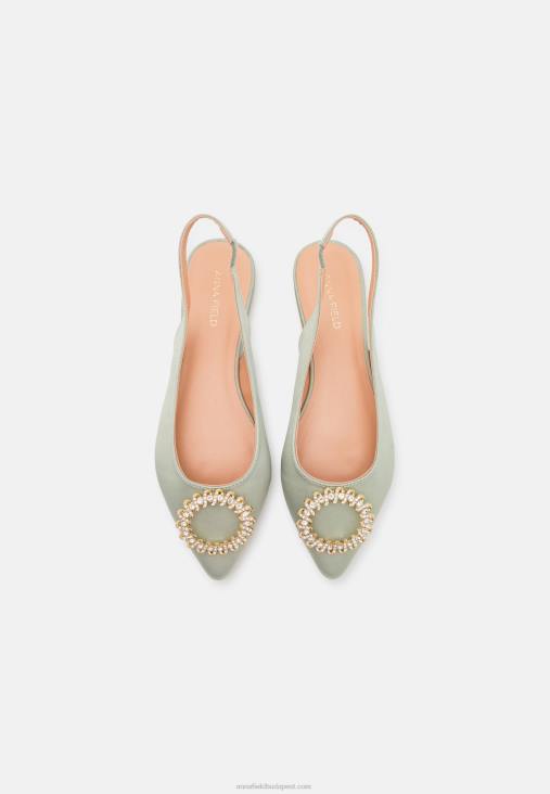 Anna Field nők slingback balettpumpák zöld RTVD2186