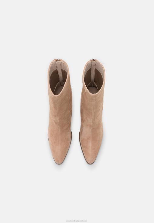 Anna Field nők bőr klasszikus bokacsizma bézs RTVD1986