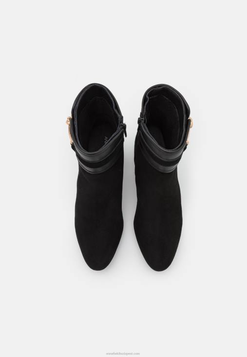 Anna Field nők bőr klasszikus bokacsizma fekete RTVD1928