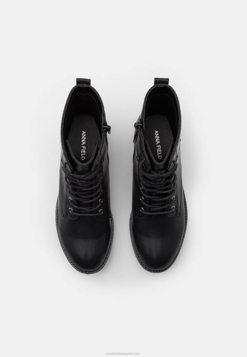 Anna Field nők fűzős bokacsizma fekete RTVD2013