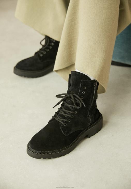 Anna Field nők fűzős bokacsizma fekete RTVD2038