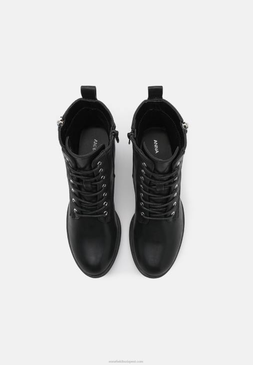 Anna Field nők fűzős bokacsizma fekete RTVD2040