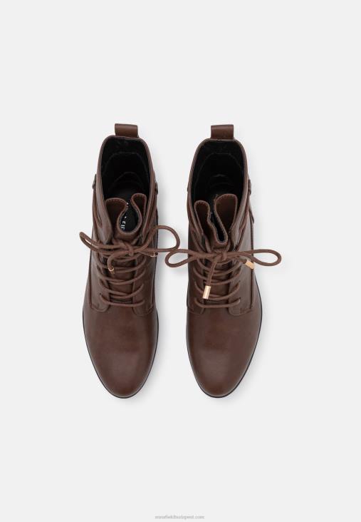 Anna Field nők fűzős bokacsizma sötétbarna RTVD2014