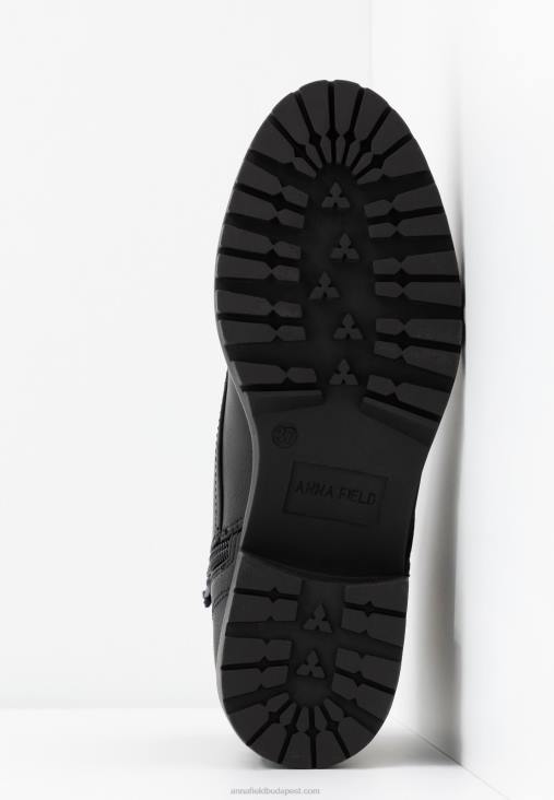 Anna Field nők kényelmes fűzős bokacsizma fekete RTVD2041