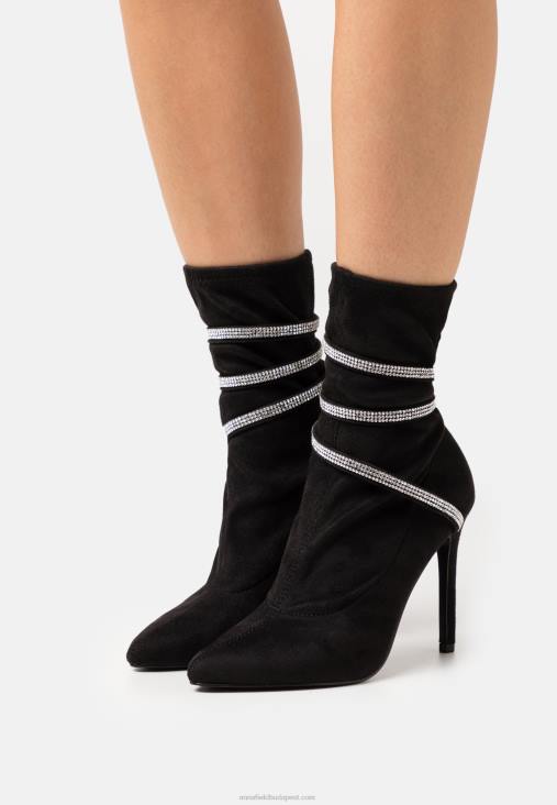 Anna Field nők klasszikus fekete bokacsizma RTVD1939
