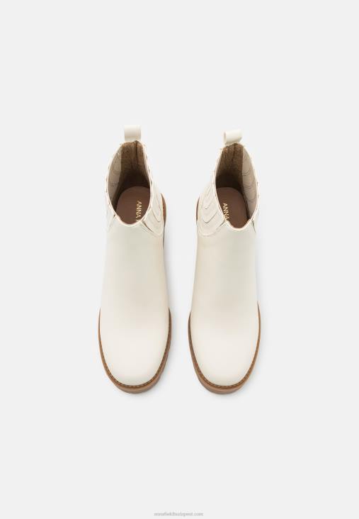 Anna Field nők magas sarkú bokacsizma fehér RTVD1960