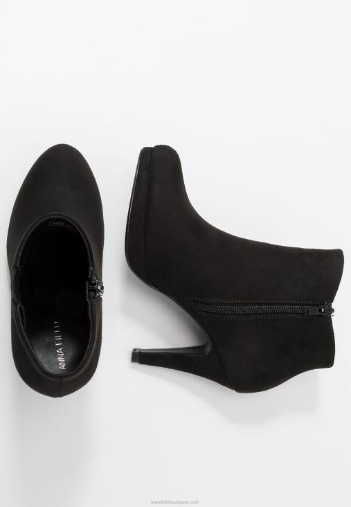 Anna Field nők magas sarkú bokacsizma fekete RTVD1985