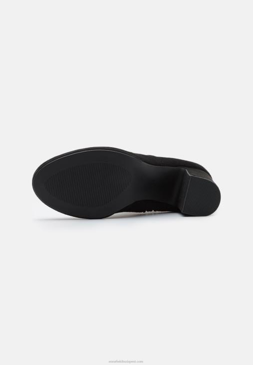 Anna Field nők magas sarkú bokacsizma fekete RTVD1997