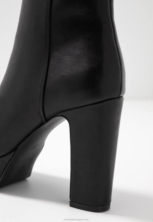 Anna Field nők magas sarkú bokacsizma fekete RTVD2059