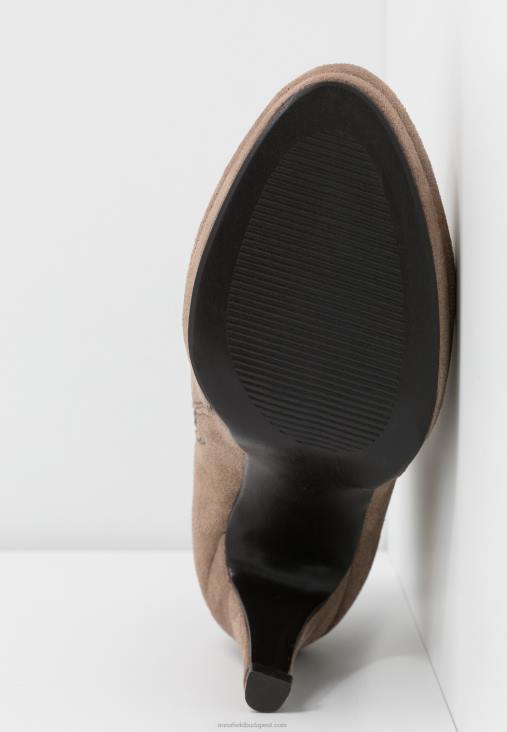 Anna Field nők magas sarkú bokacsizma taupe RTVD1987