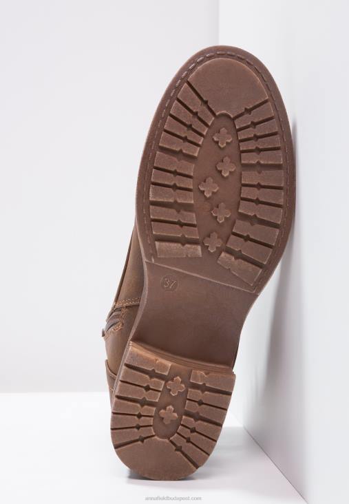 Anna Field nők téli csizma fűzős bokacsizma kávé RTVD2015