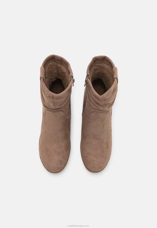 Anna Field nők téli csizma ékes bokacsizma taupe RTVD2063