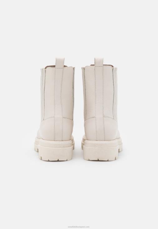 Anna Field nők törtfehér bőr platformú bokacsizma RTVD2055
