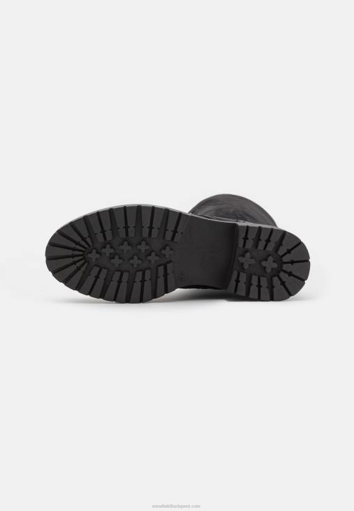 Anna Field nők bőr fűzős csizma fekete RTVD2224