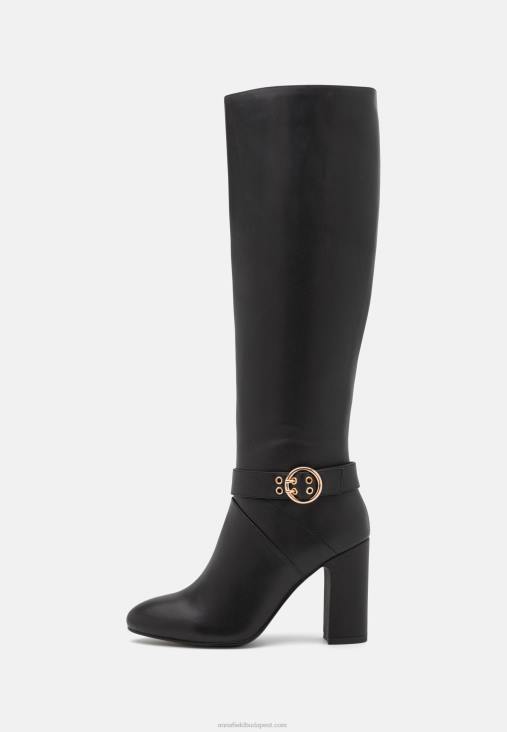 Anna Field nők bőr magas sarkú csizma fekete RTVD2257