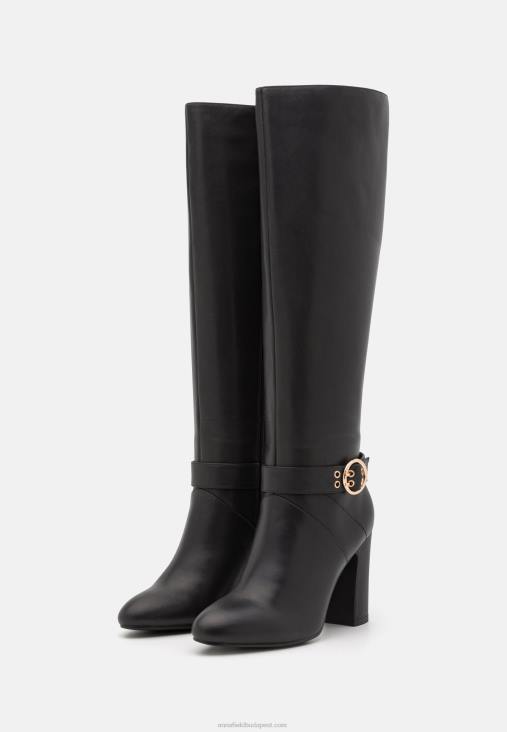 Anna Field nők bőr magas sarkú csizma fekete RTVD2257