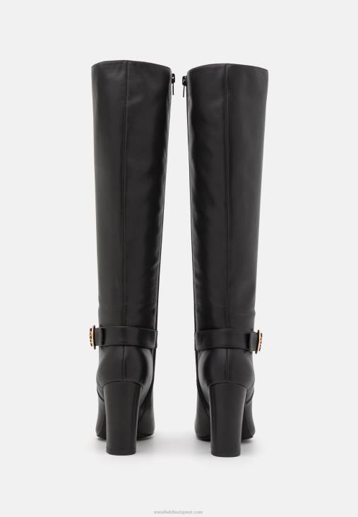 Anna Field nők bőr magas sarkú csizma fekete RTVD2257