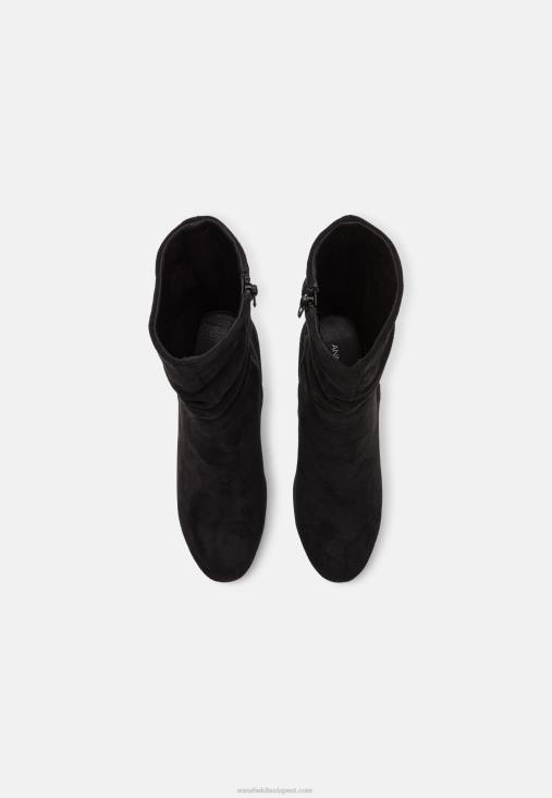 Anna Field nők magas sarkú bokacsizma fekete RTVD2259