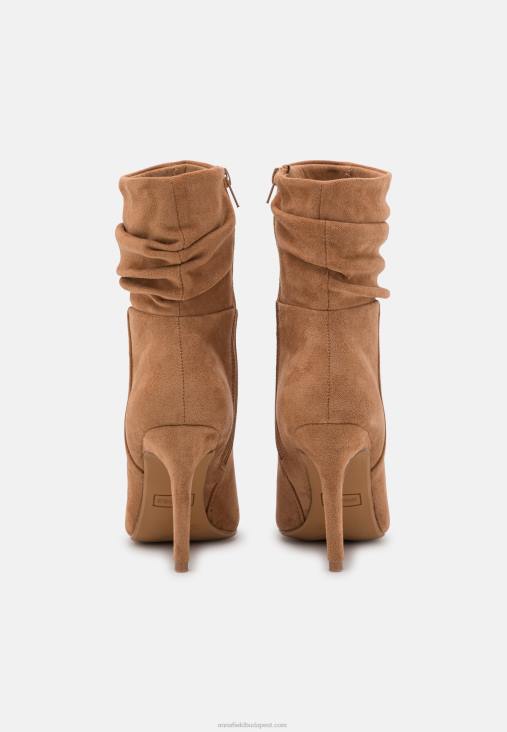 Anna Field nők magas sarkú bokacsizma konyak RTVD2256