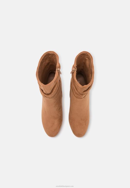 Anna Field nők magas sarkú bokacsizma konyak RTVD2256