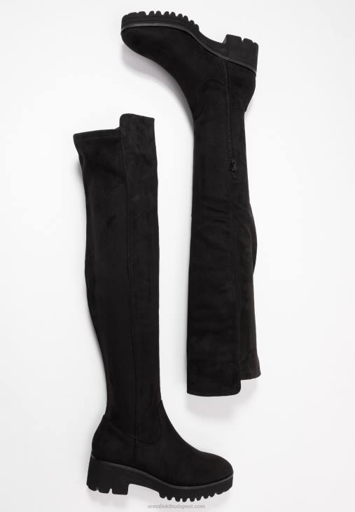 Anna Field nők térdig érő csizma fekete RTVD2244