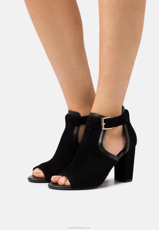 Anna Field nők bőr bokamandzsetta szandál fekete RTVD1314