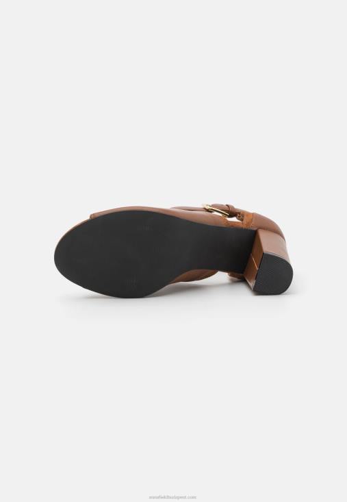 Anna Field nők bőr bokamandzsetta szandál konyak RTVD1333
