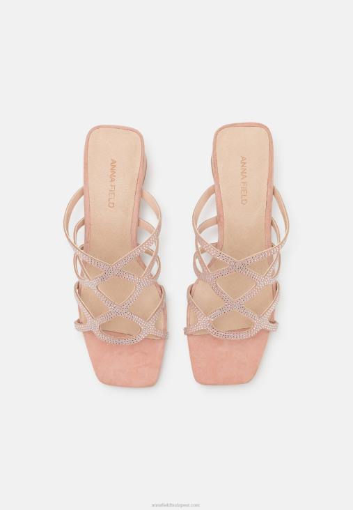 Anna Field nők bőr sarkú öszvérek világos rózsaszín RTVD1885