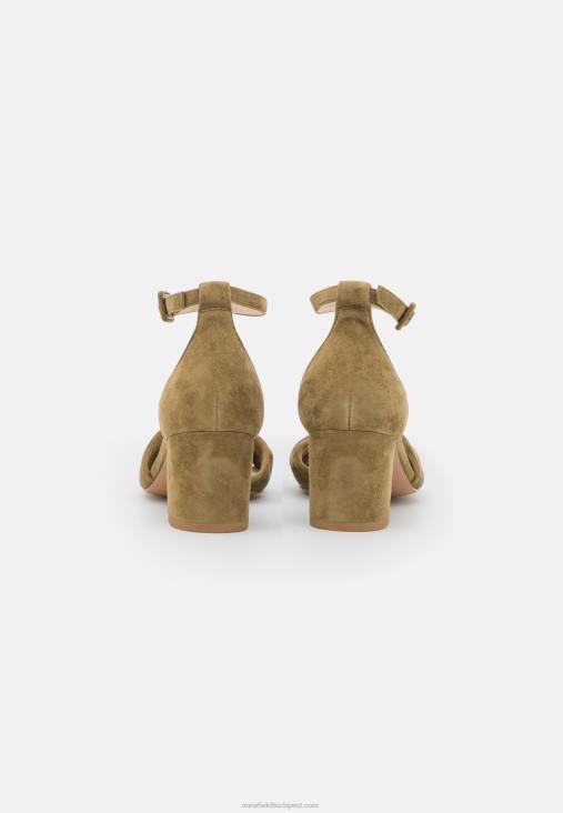 Anna Field nők bőr szandál khaki RTVD1332