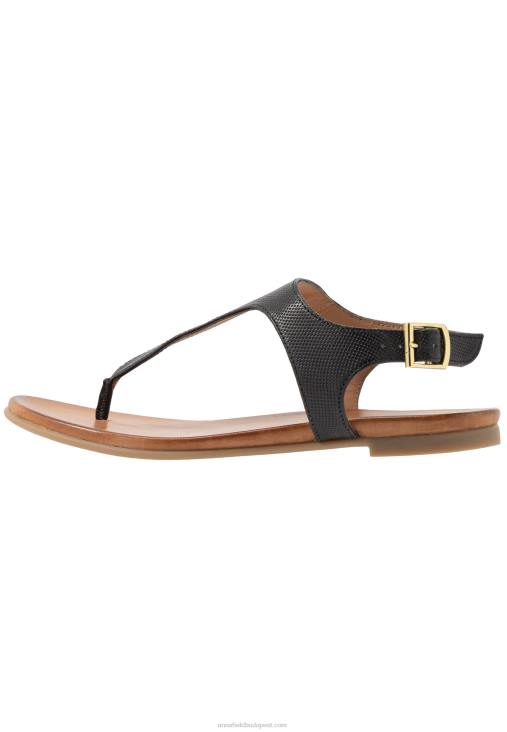 Anna Field nők bőr t-bar szandál fekete RTVD1521