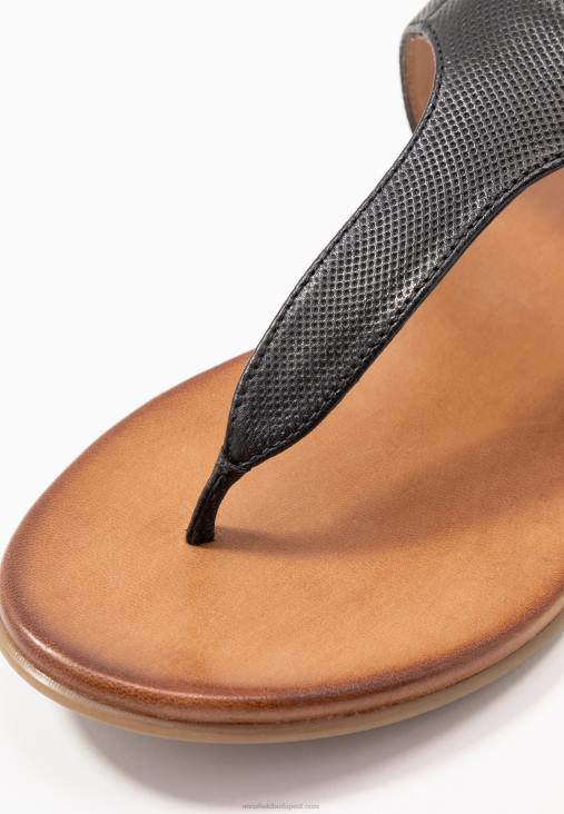 Anna Field nők bőr t-bar szandál fekete RTVD1521