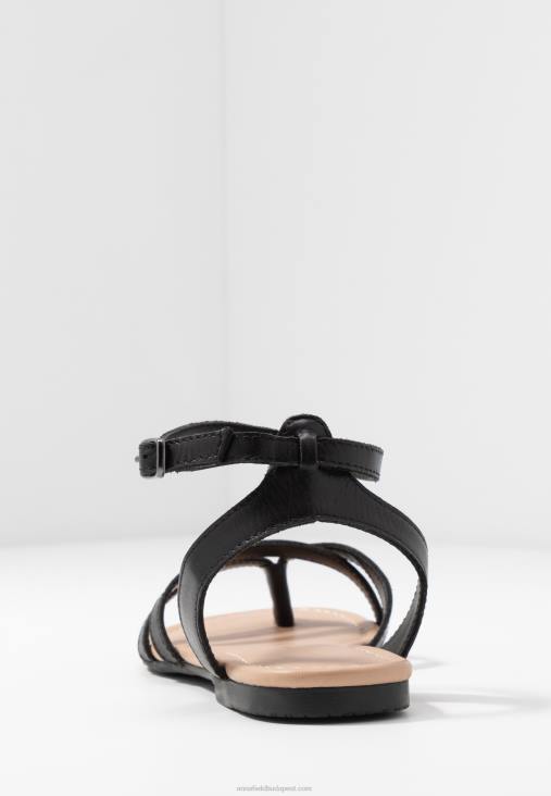 Anna Field nők bőr t-bar szandál fekete RTVD1523