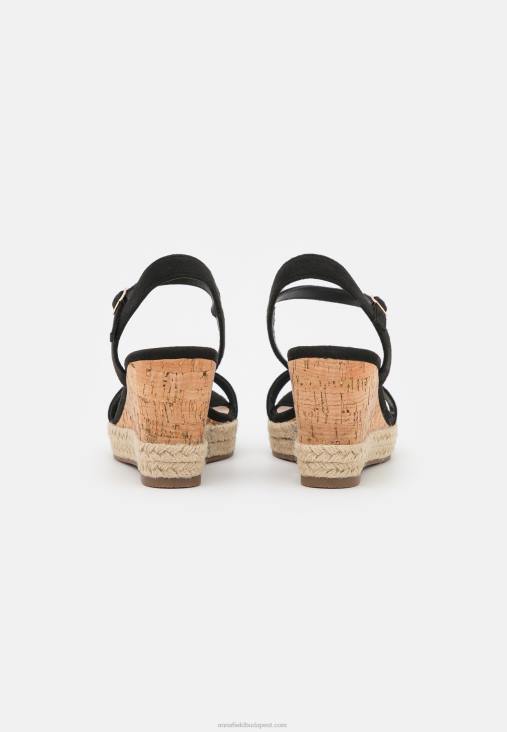 Anna Field nők fekete platformszandál RTVD1455