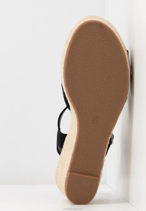 Anna Field nők fekete platformszandál RTVD1480