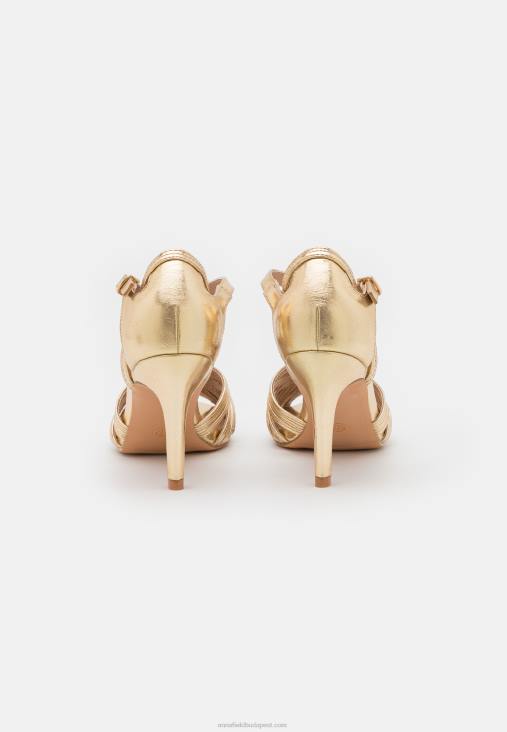 Anna Field nők magas sarkú arany szandál RTVD1243
