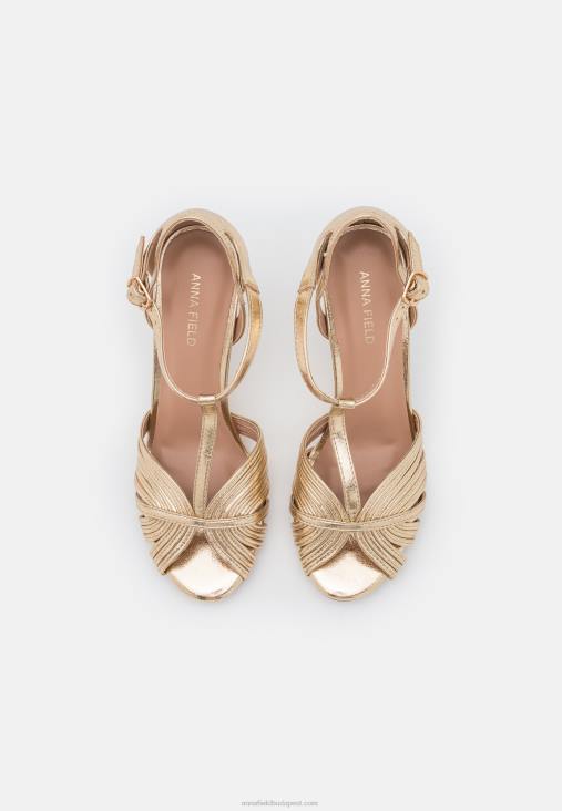 Anna Field nők magas sarkú arany szandál RTVD1243