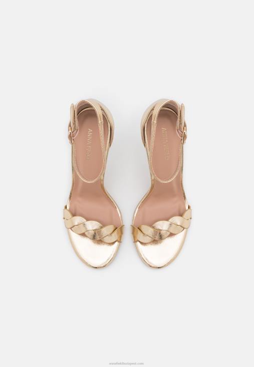 Anna Field nők magas sarkú arany szandál RTVD1291