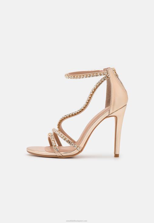 Anna Field nők magas sarkú arany szandál RTVD1295