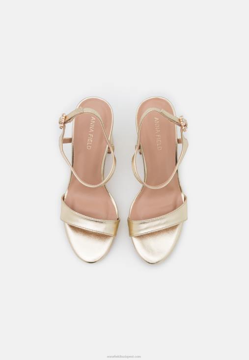 Anna Field nők magas sarkú arany szandál RTVD1444