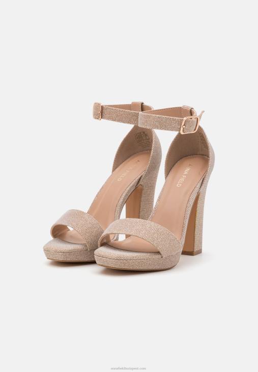 Anna Field nők magas sarkú rózsarany szandál RTVD1566