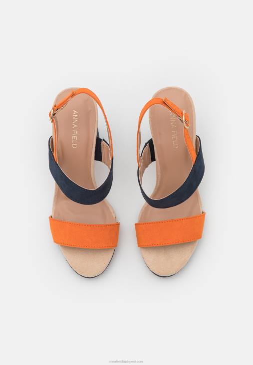 Anna Field nők magas sarkú szandál sötétkék RTVD1296