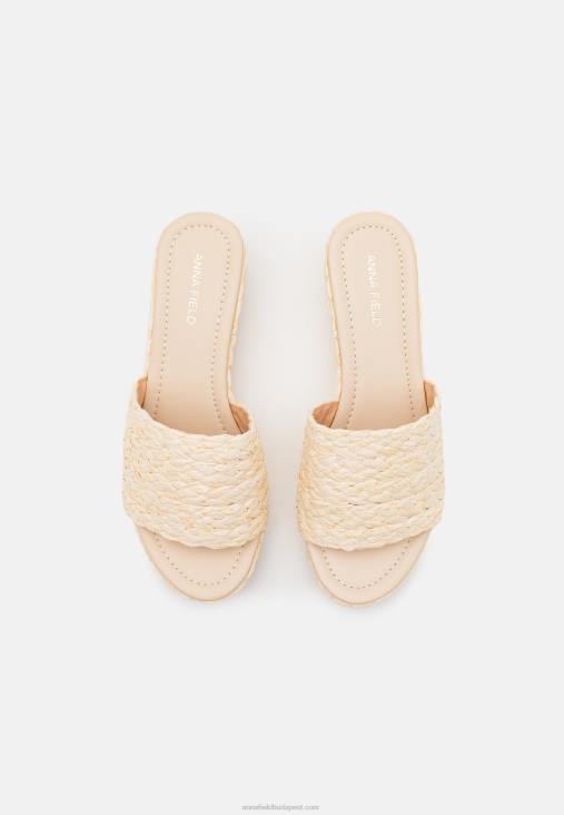 Anna Field nők sarkú öszvérek bézs RTVD1883