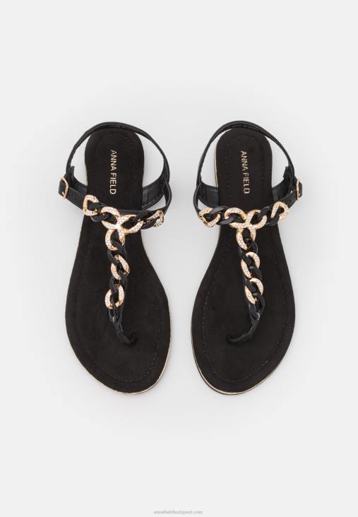 Anna Field nők t-bar szandál fekete RTVD1530
