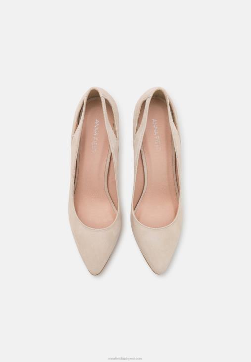 Anna Field nők bőr magassarkú 1 világosszürke RTVD1774